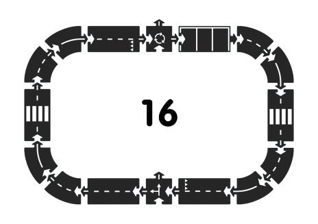 Bilbana i gummi, 16 delar - motorväg