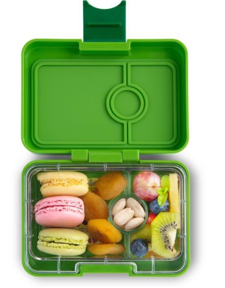 Yumbox Lunchlåda, mini mellanmål (3 rum) - Avokadogrön (Leverans: Vecka 6)